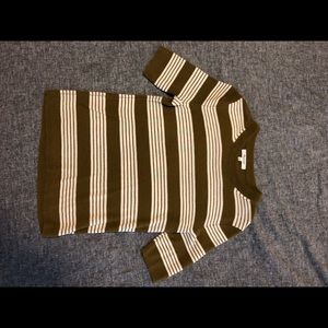 Madewell green and white striped sweater - size S